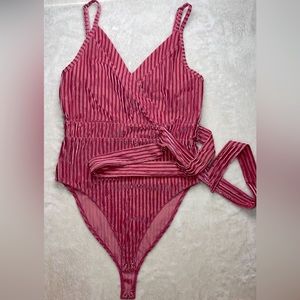 One piece velvet adult body suit